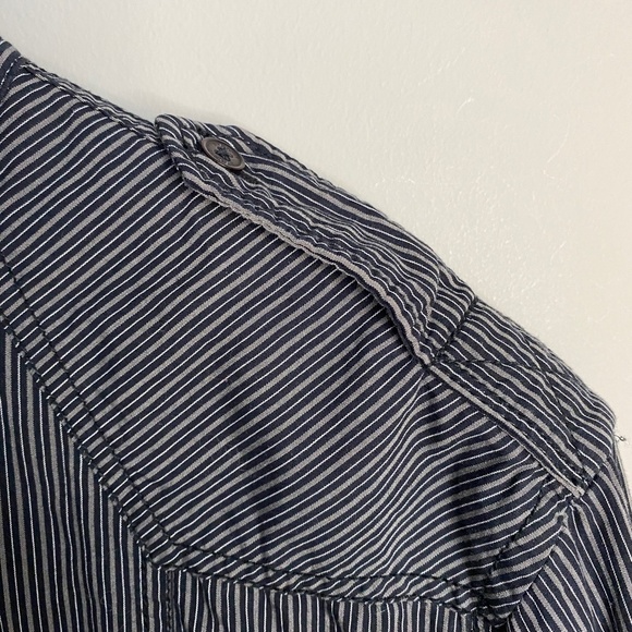 Esprit Men's Charcoal/Black Stripe Long Sleeve‎ Button Up Shirt Size Medium - Picture 3 of 10